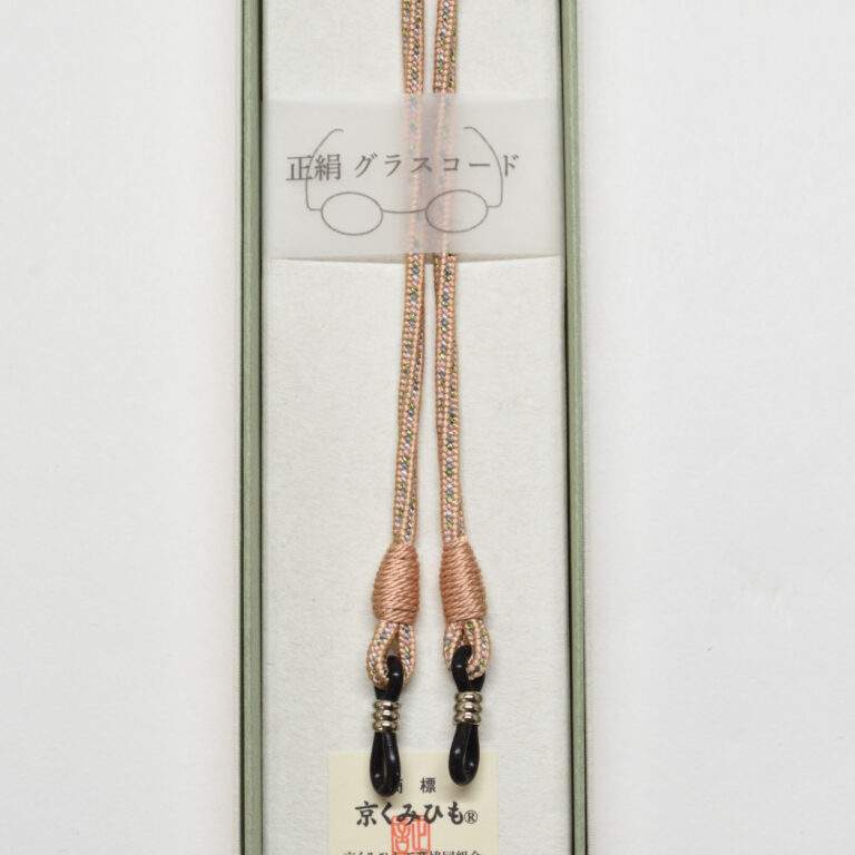 和製ガラス　大正　コンポート 糸巻き 正絹 グラスコード 唐打（からうち）＃5/香染（こうぞめ） – 昇苑くみ